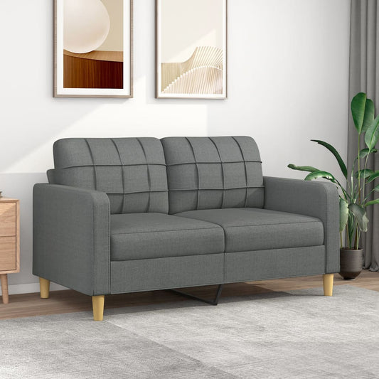 Tweezitsbank 140 cm stof donkergrijs