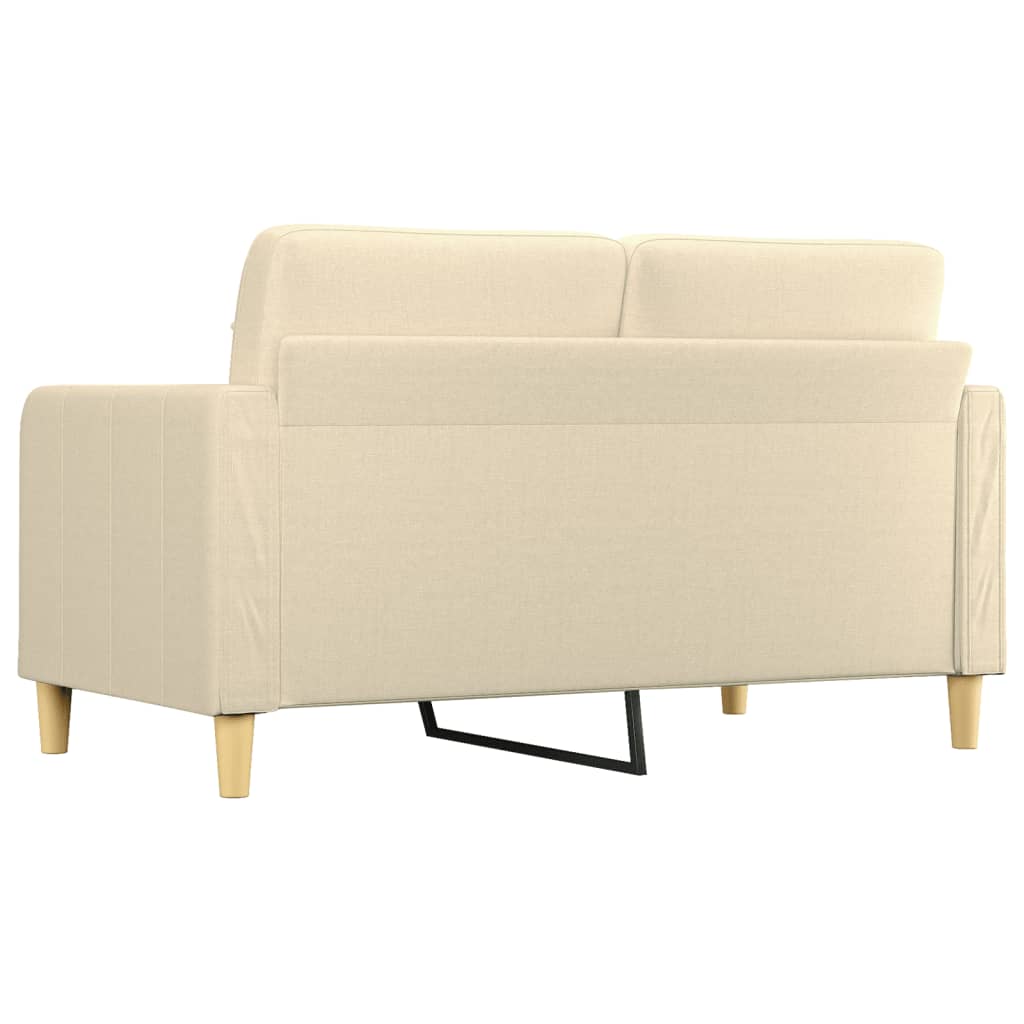 Tweezitsbank 140 cm stof crèmekleurig