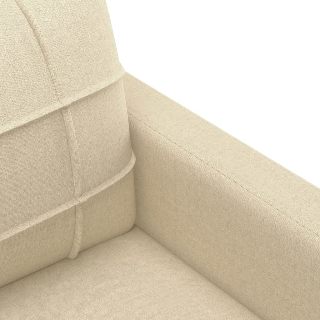Tweezitsbank 140 cm stof crèmekleurig