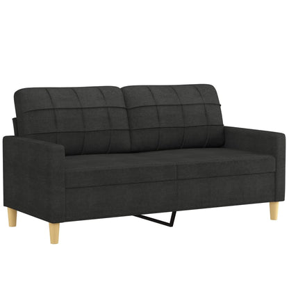 Tweezitsbank 140 cm stof zwart