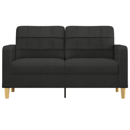 Tweezitsbank 140 cm stof zwart