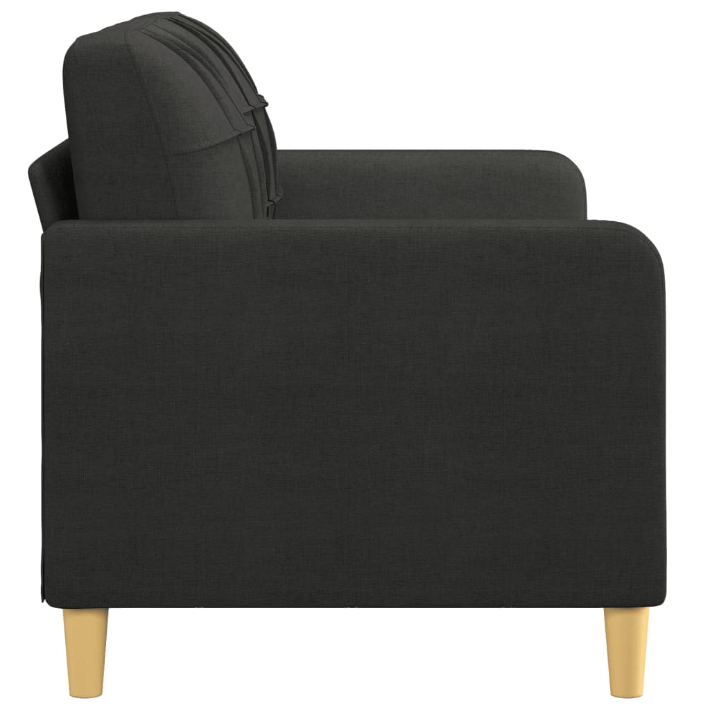 Tweezitsbank 140 cm stof zwart