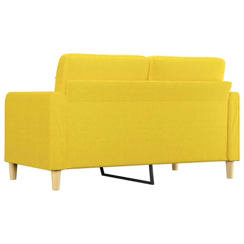 Tweezitsbank 140 cm stof lichtgeel