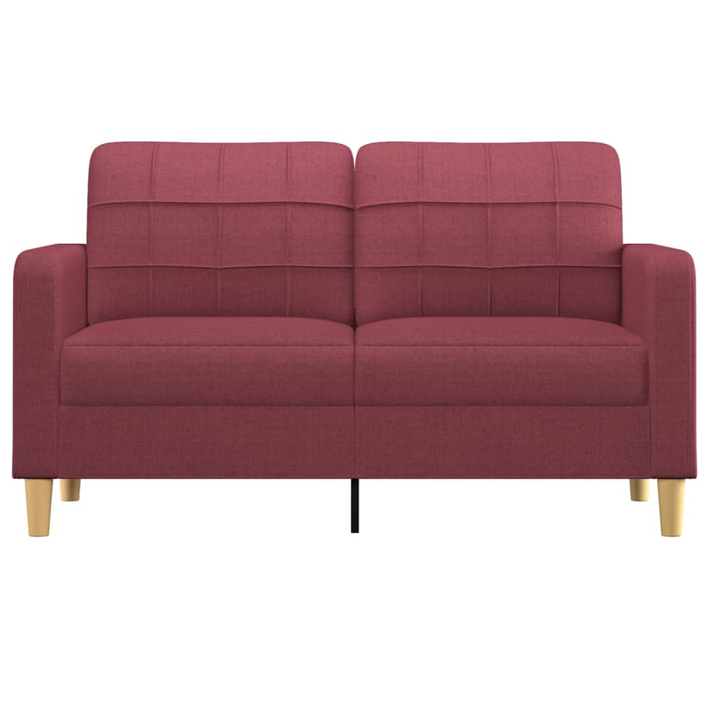 Tweezitsbank 140 cm stof wijnrood