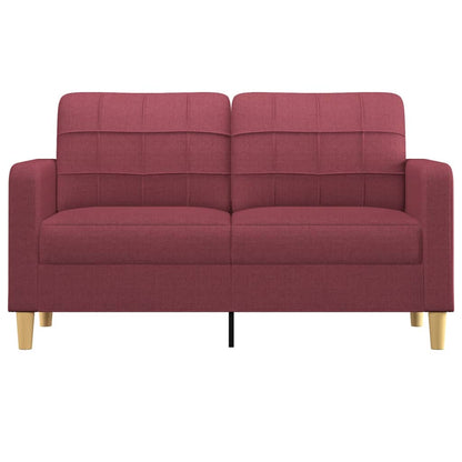 Tweezitsbank 140 cm stof wijnrood