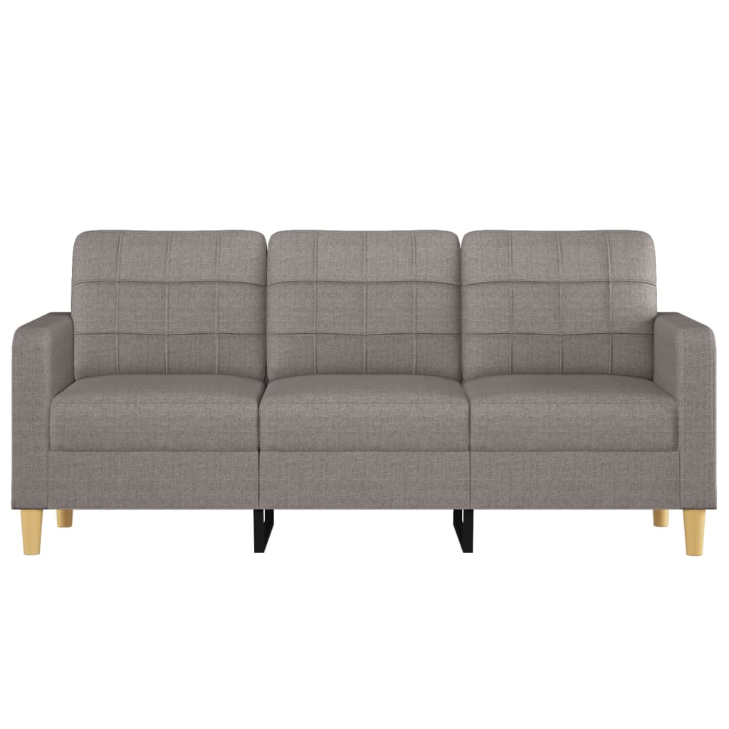 Driezitsbank 180 cm stof taupe