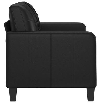Tweezitsbank 120 cm kunstleer zwart