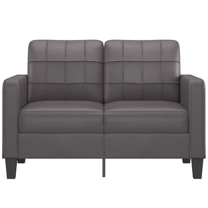 Tweezitsbank 120 cm kunstleer grijs