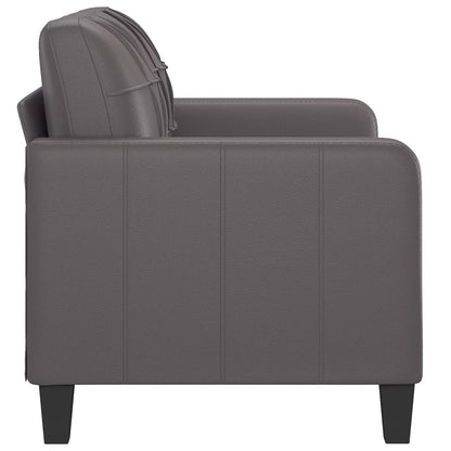 Tweezitsbank 120 cm kunstleer grijs