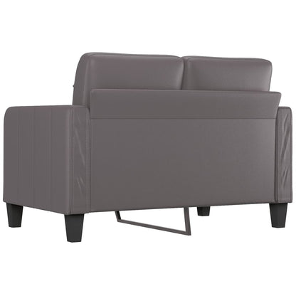 Tweezitsbank 120 cm kunstleer grijs