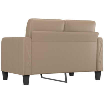 Tweezitsbank 120 cm kunstleer cappuccinokleurig