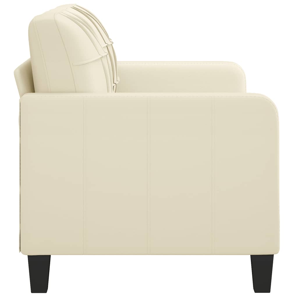 Tweezitsbank 140 cm kunstleer crèmekleurig