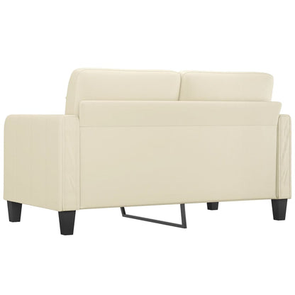 Tweezitsbank 140 cm kunstleer crèmekleurig