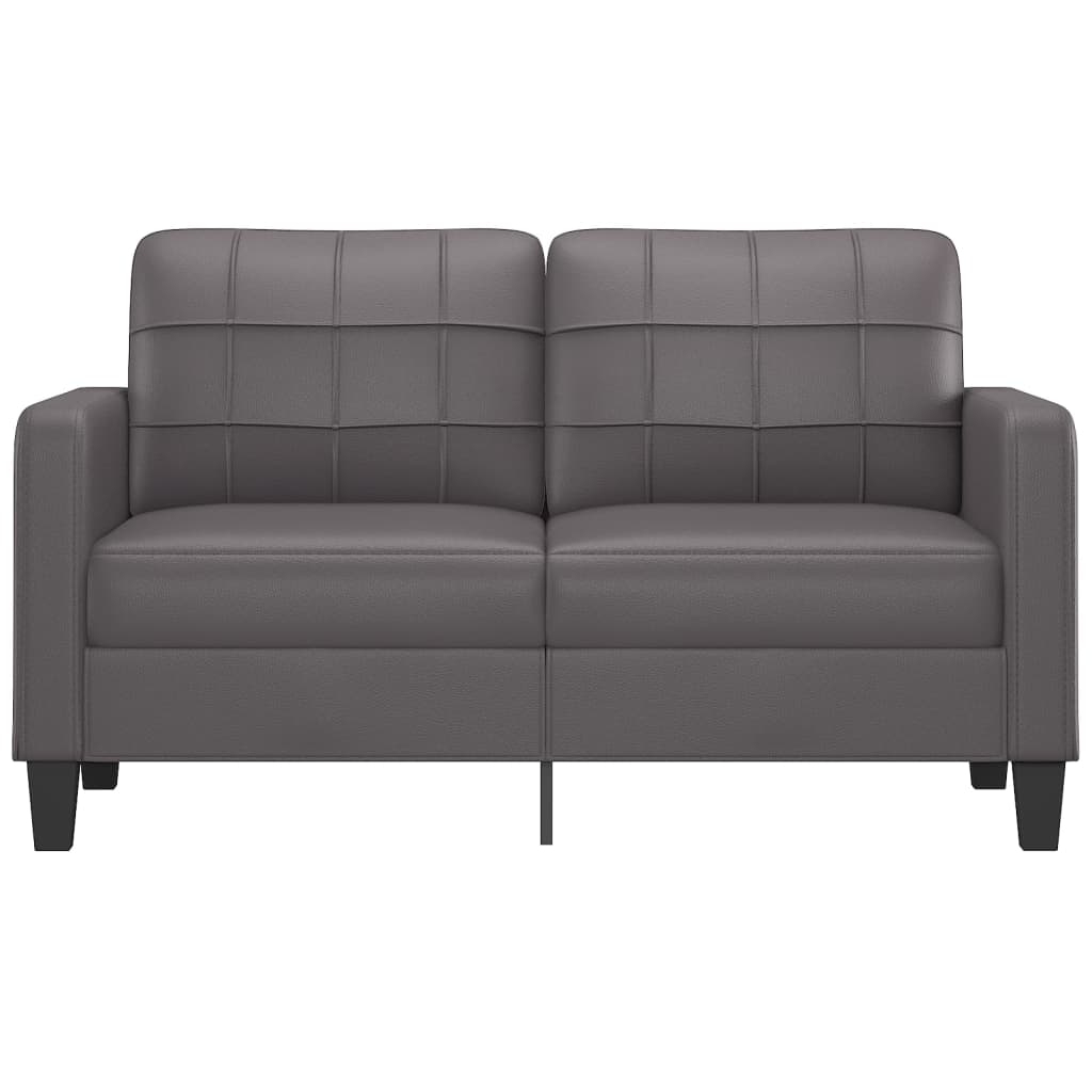 Tweezitsbank 140 cm kunstleer grijs