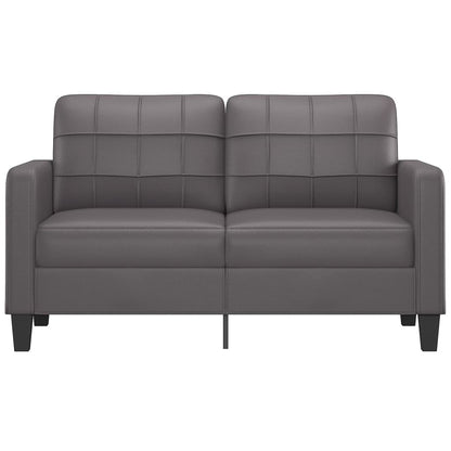 Tweezitsbank 140 cm kunstleer grijs