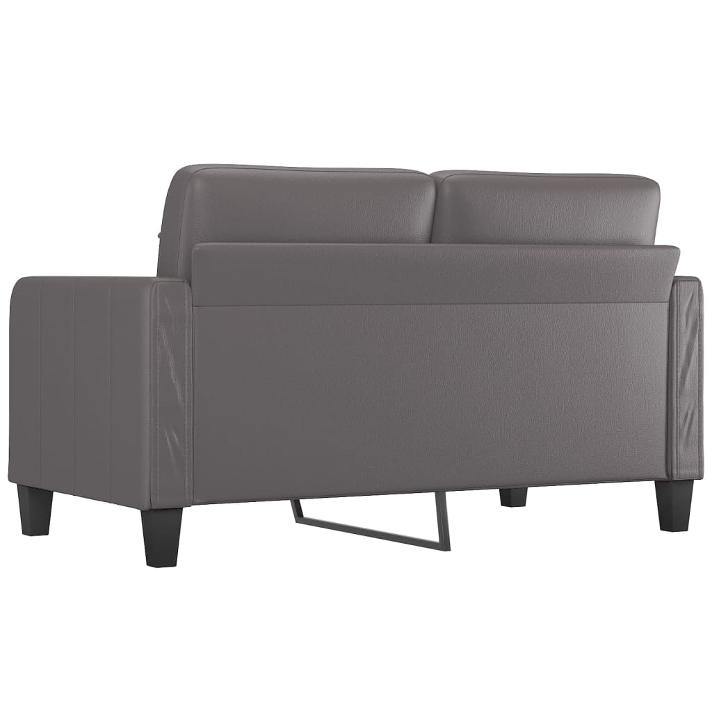 Tweezitsbank 140 cm kunstleer grijs
