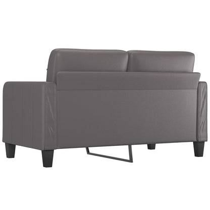 Tweezitsbank 140 cm kunstleer grijs