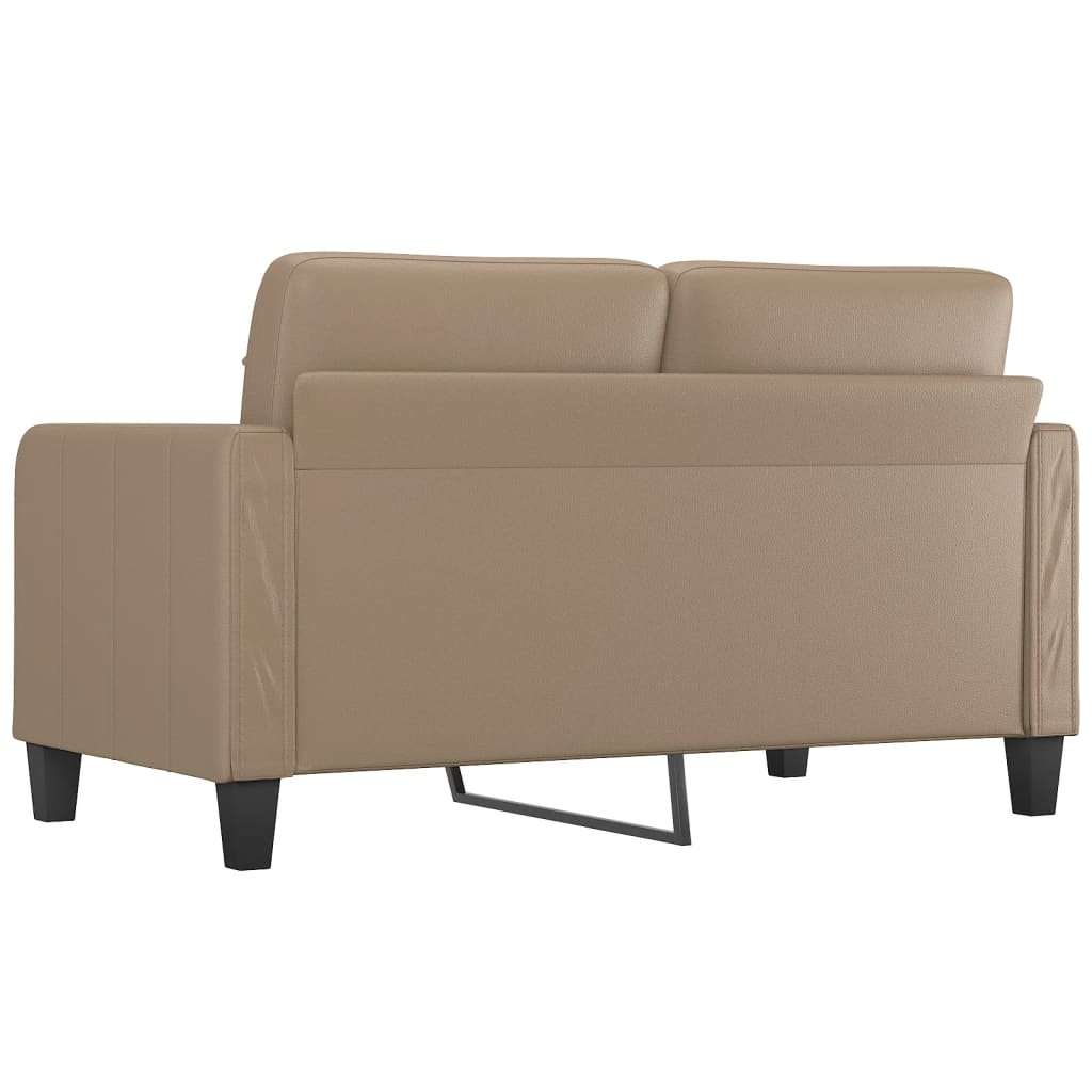 Tweezitsbank 140 cm kunstleer cappuccinokleurig