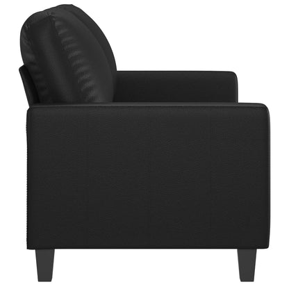 Tweezitsbank 120 cm kunstleer zwart