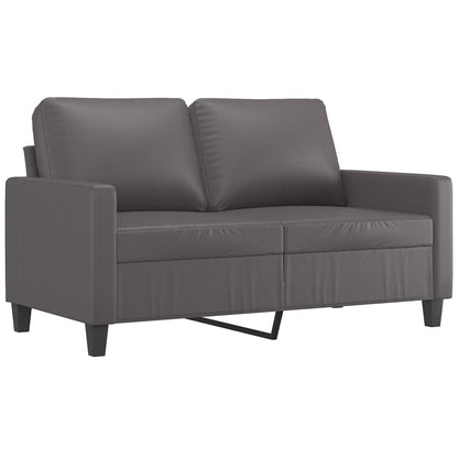Tweezitsbank 120 cm kunstleer grijs