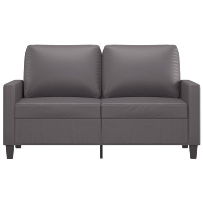 Tweezitsbank 120 cm kunstleer grijs