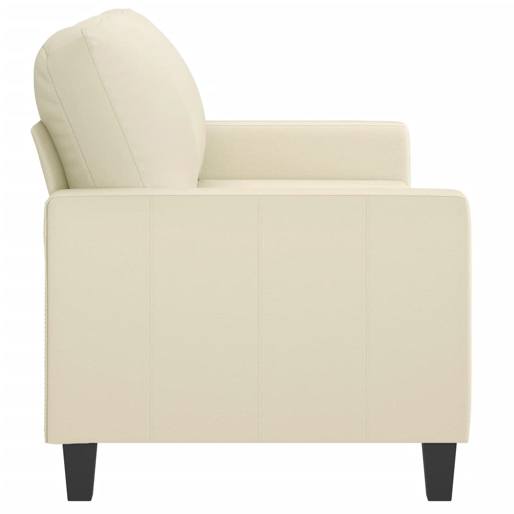 Tweezitsbank 140 cm kunstleer crèmekleurig