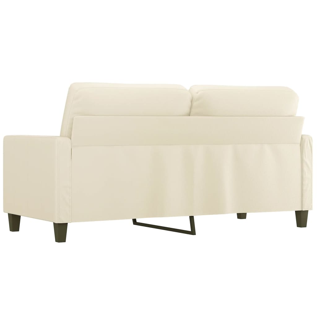 Tweezitsbank 140 cm kunstleer crèmekleurig