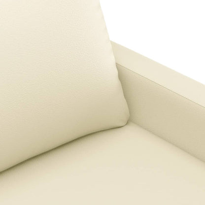 Tweezitsbank 140 cm kunstleer crèmekleurig