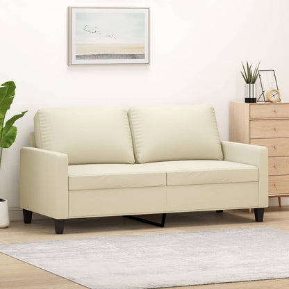 Tweezitsbank 140 cm kunstleer crèmekleurig