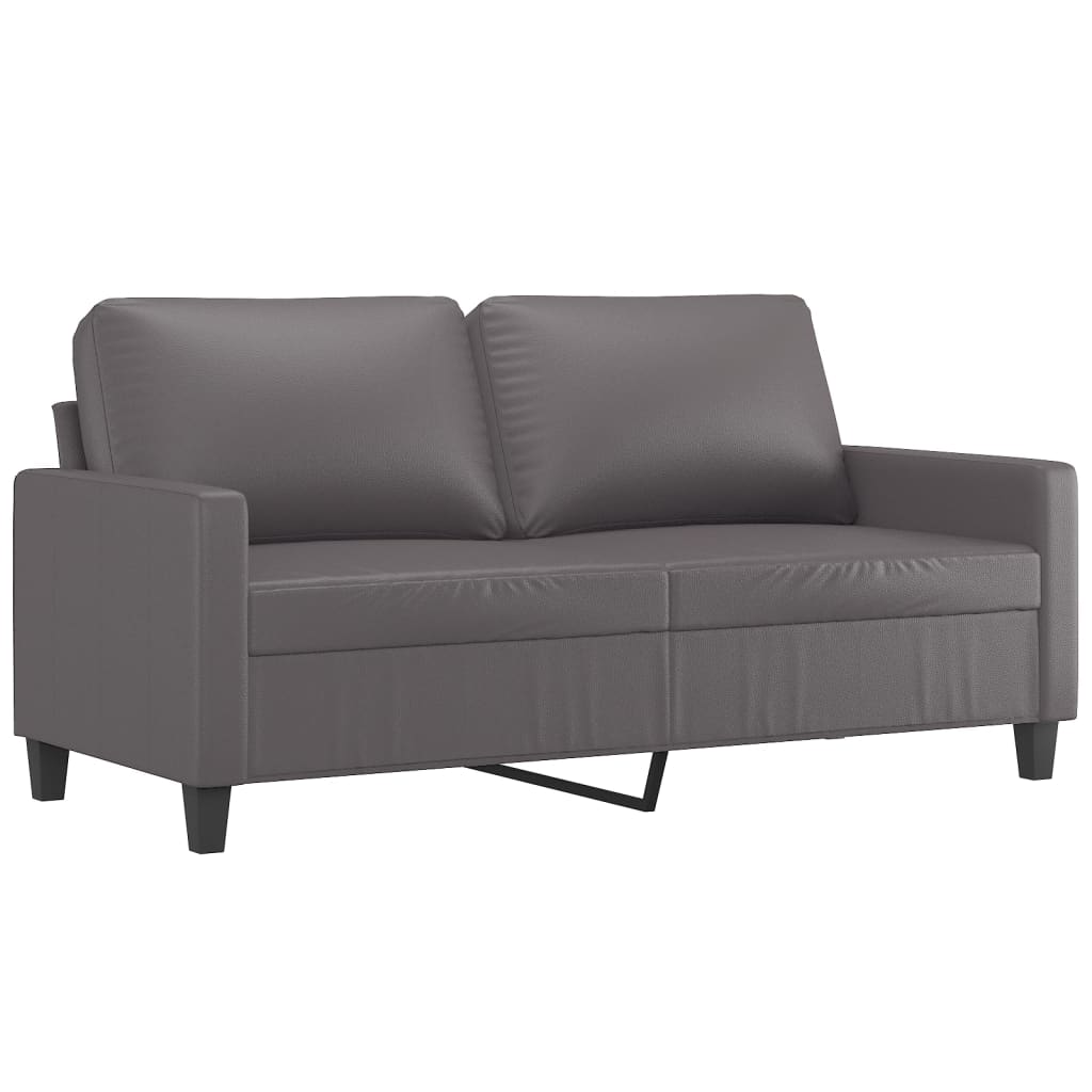 Tweezitsbank 140 cm kunstleer grijs
