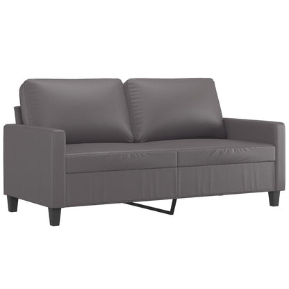 Tweezitsbank 140 cm kunstleer grijs