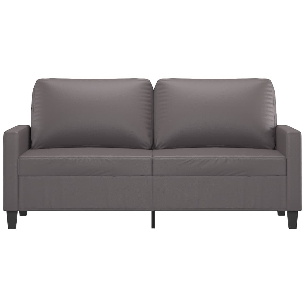 Tweezitsbank 140 cm kunstleer grijs