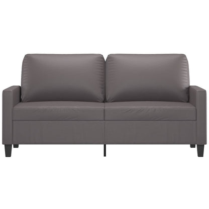 Tweezitsbank 140 cm kunstleer grijs