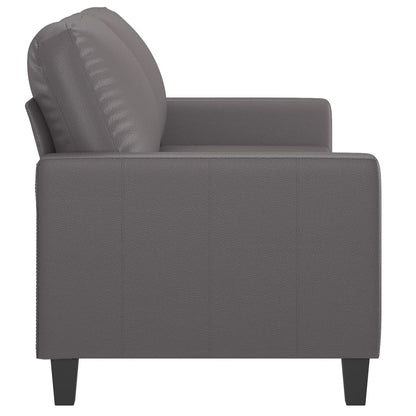 Tweezitsbank 140 cm kunstleer grijs