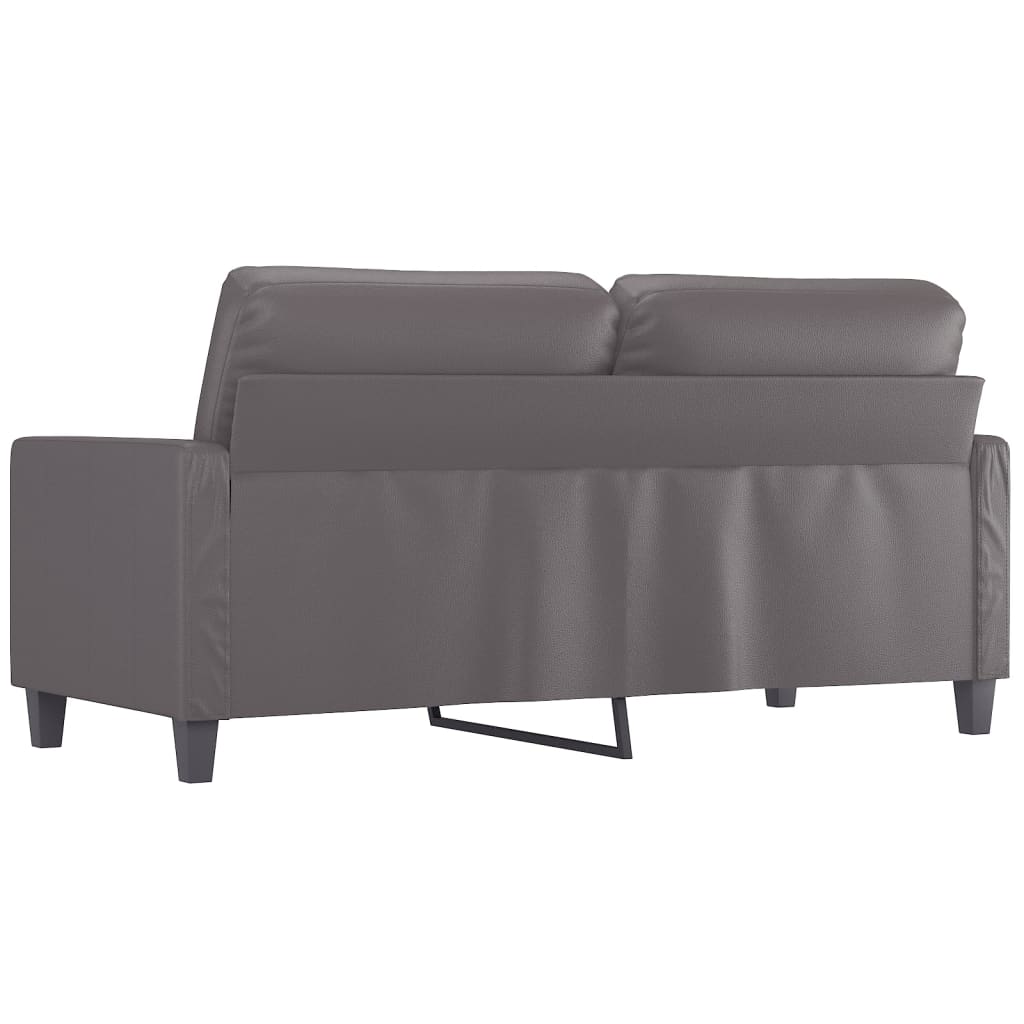 Tweezitsbank 140 cm kunstleer grijs
