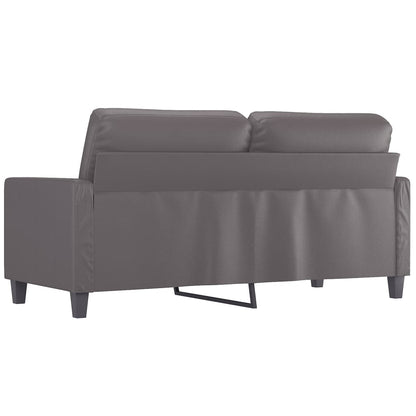 Tweezitsbank 140 cm kunstleer grijs