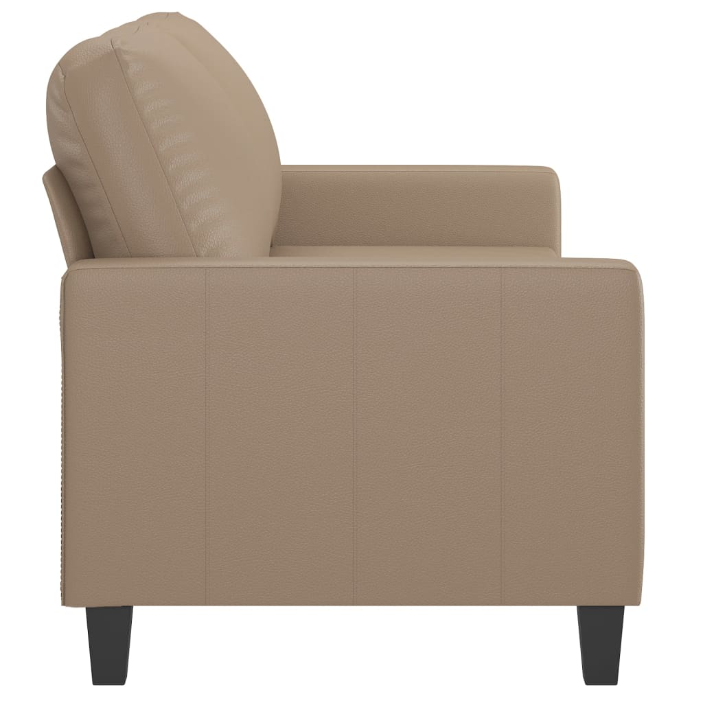 Tweezitsbank 140 cm kunstleer cappuccinokleurig
