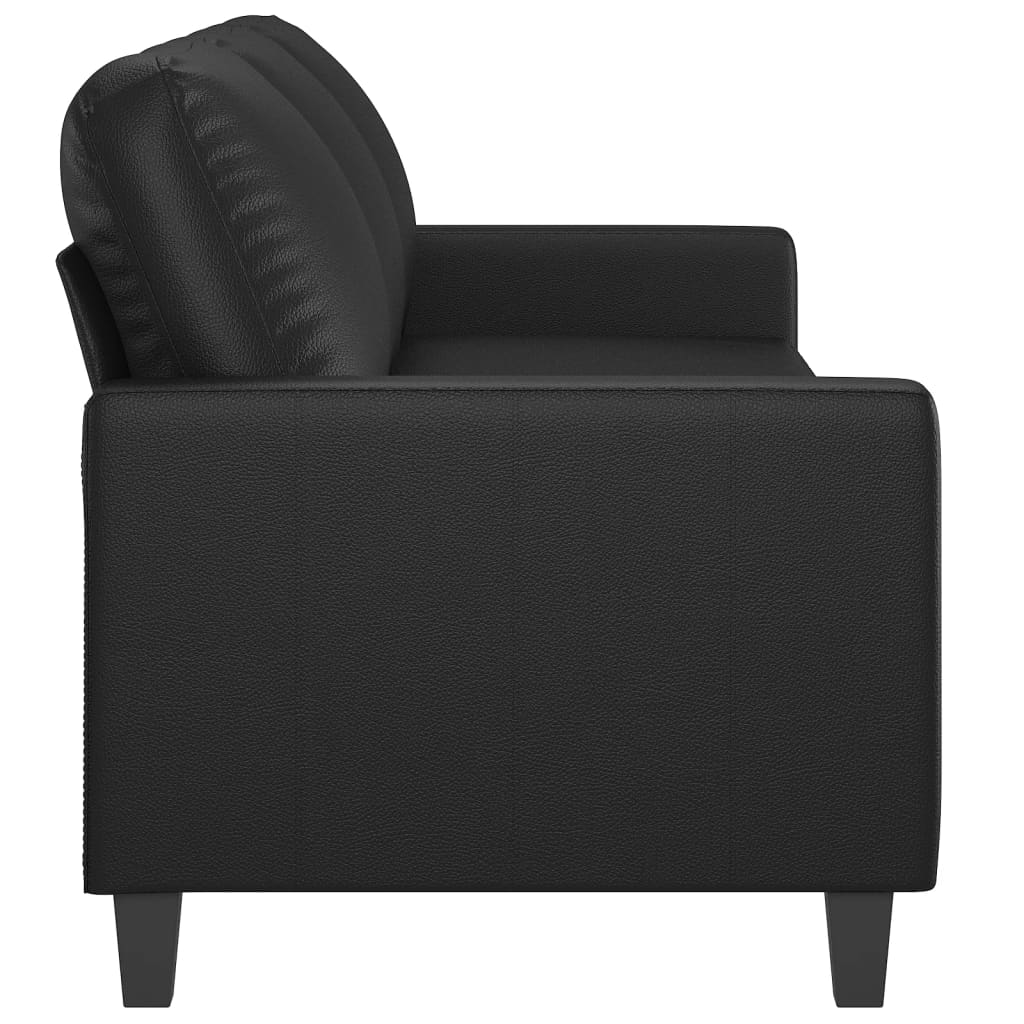 Driezitsbank 180 cm kunstleer zwart
