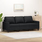 Driezitsbank 180 cm kunstleer zwart