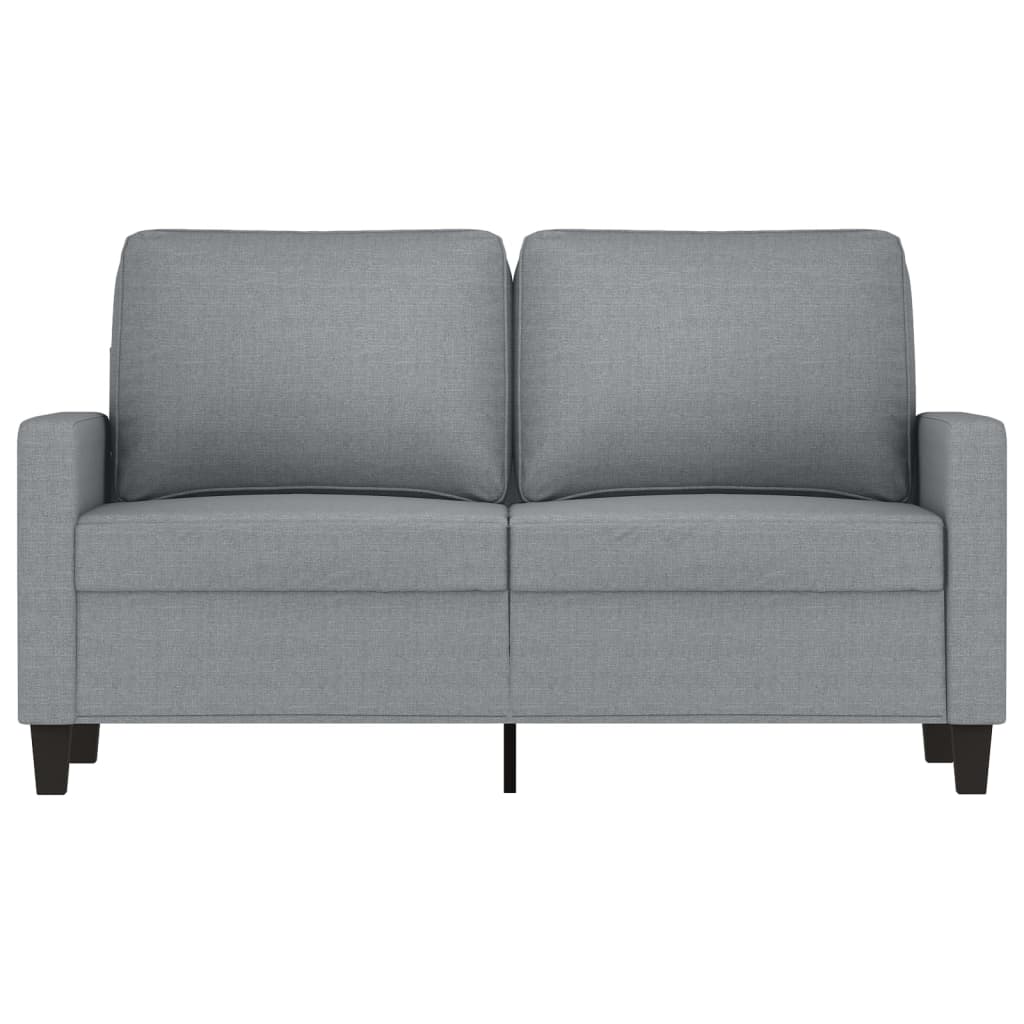 Tweezitsbank 120 cm stof lichtgrijs