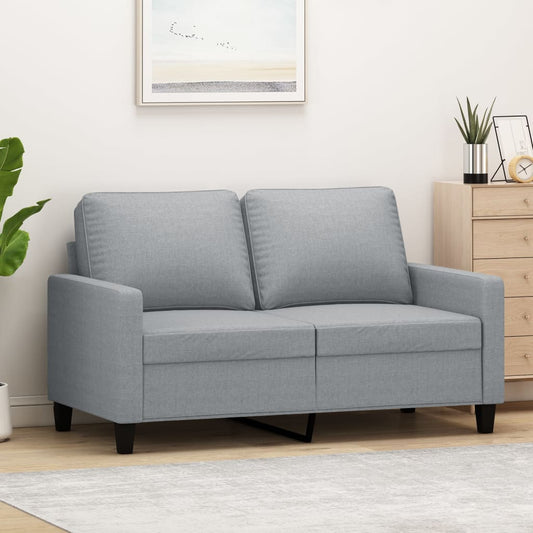 Tweezitsbank 120 cm stof lichtgrijs