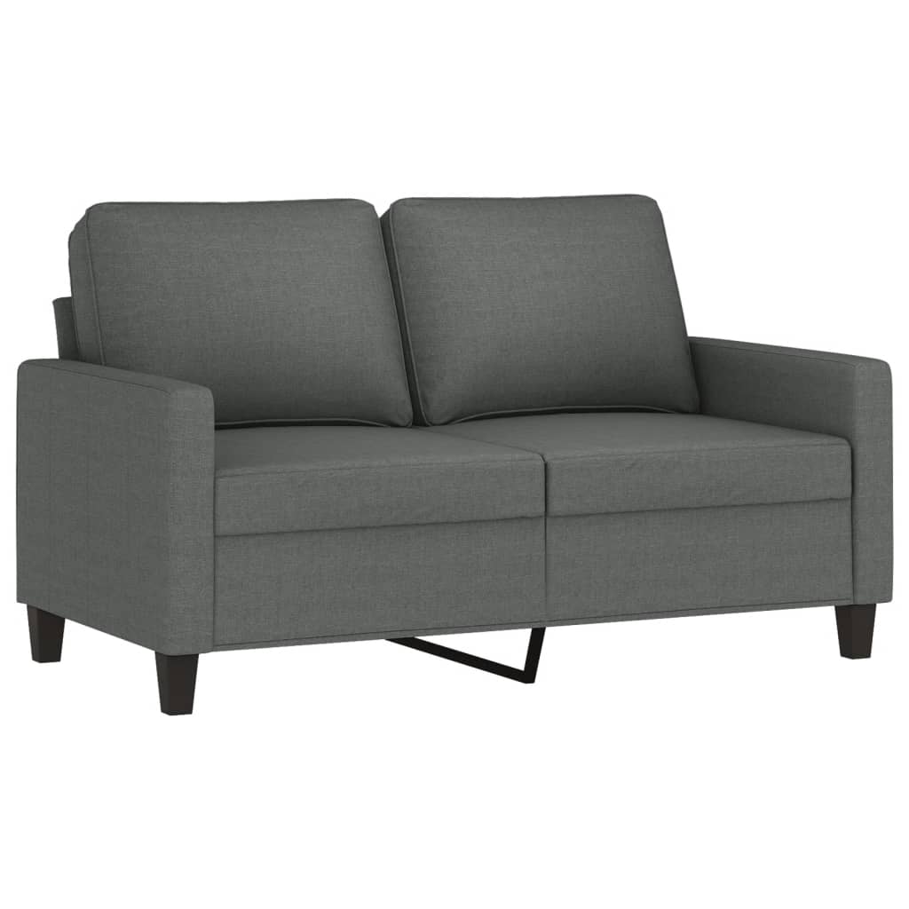 Tweezitsbank 120 cm stof donkergrijs