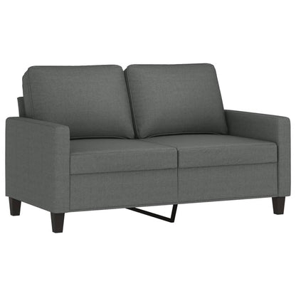 Tweezitsbank 120 cm stof donkergrijs