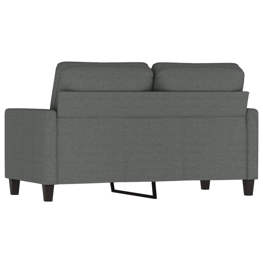 Tweezitsbank 120 cm stof donkergrijs