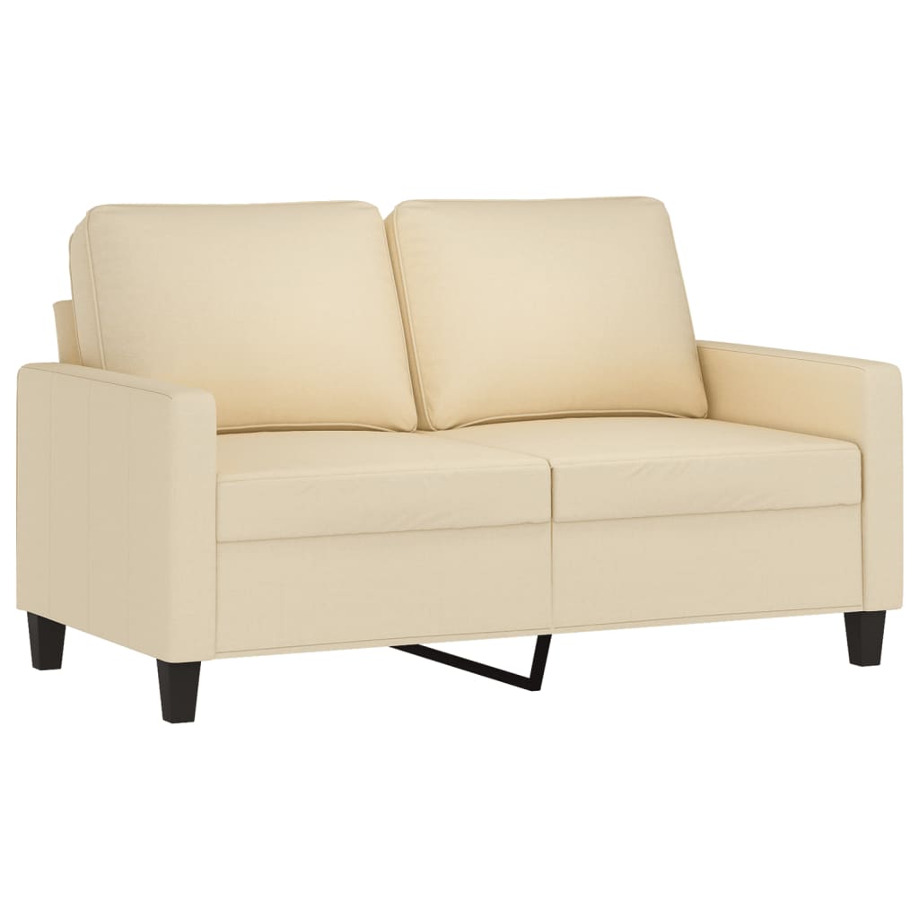 Tweezitsbank 120 cm stof crèmekleurig