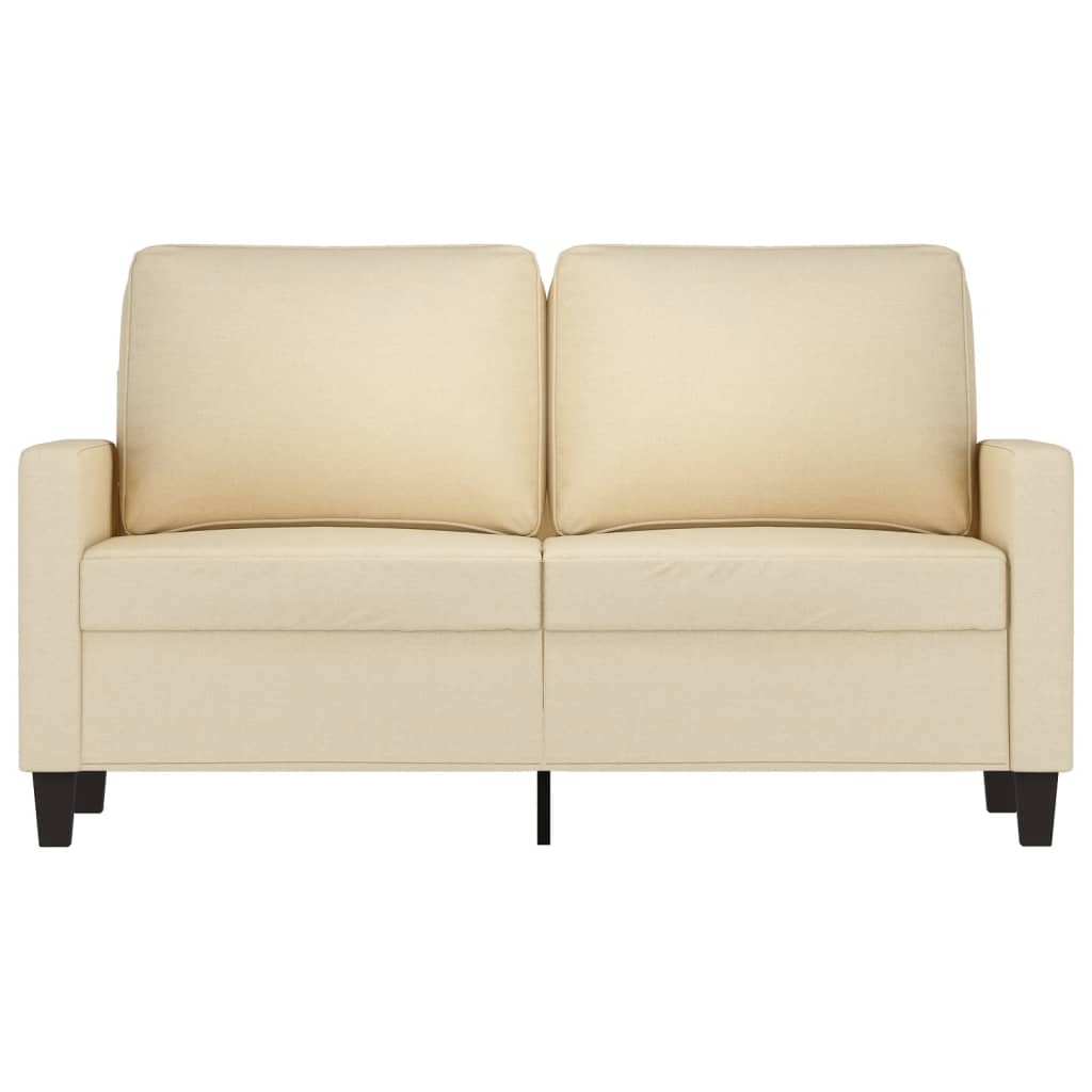 Tweezitsbank 120 cm stof crèmekleurig