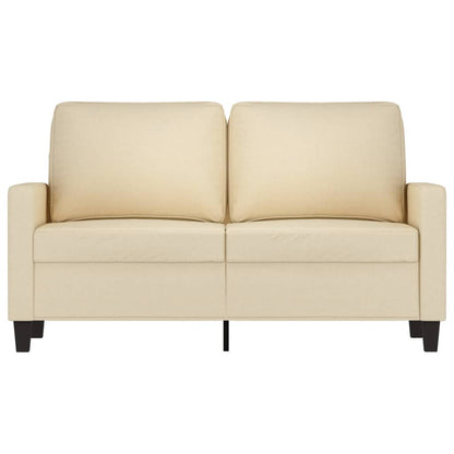 Tweezitsbank 120 cm stof crèmekleurig