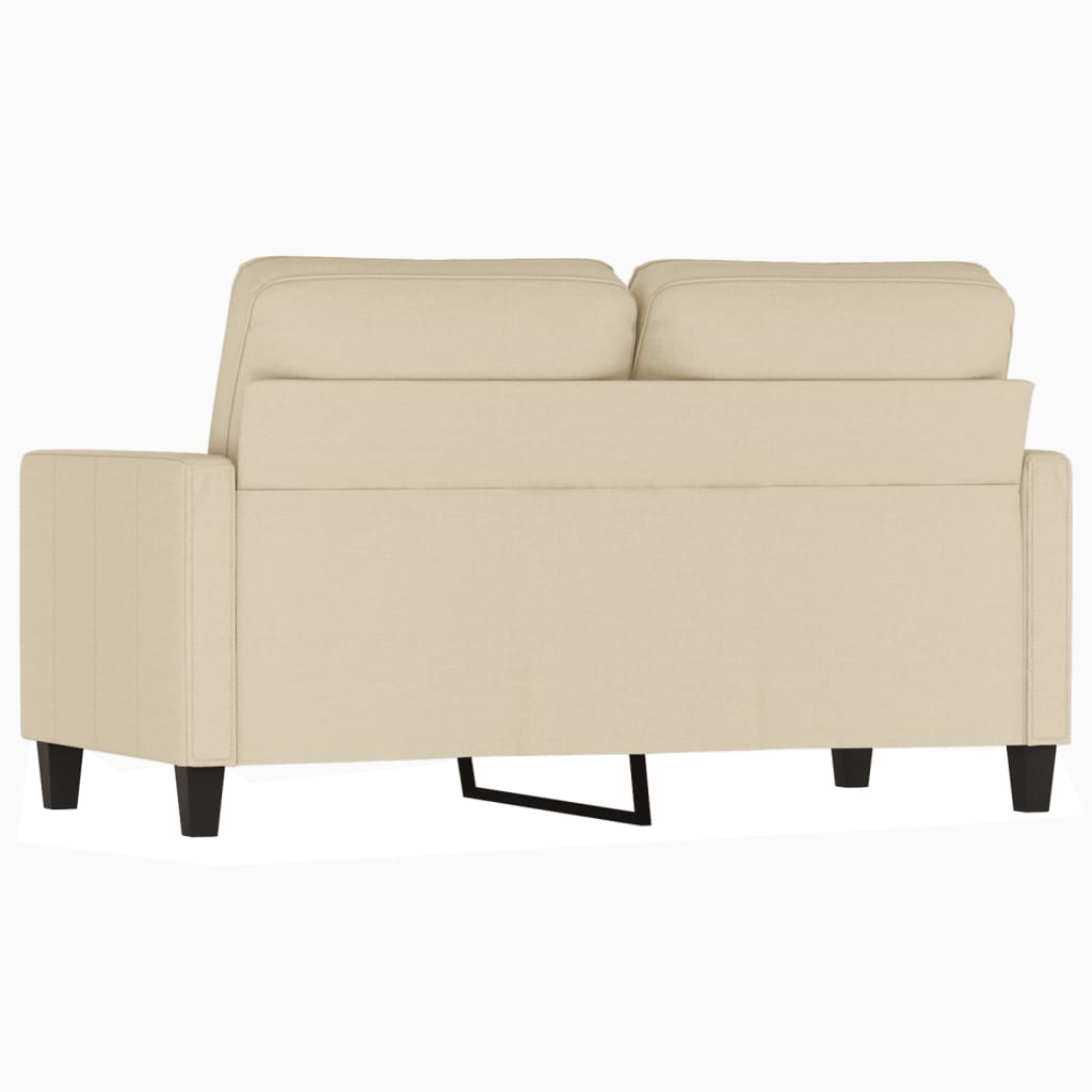 Tweezitsbank 120 cm stof crèmekleurig
