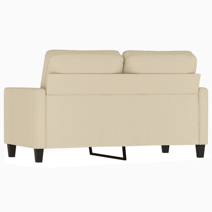 Tweezitsbank 120 cm stof crèmekleurig