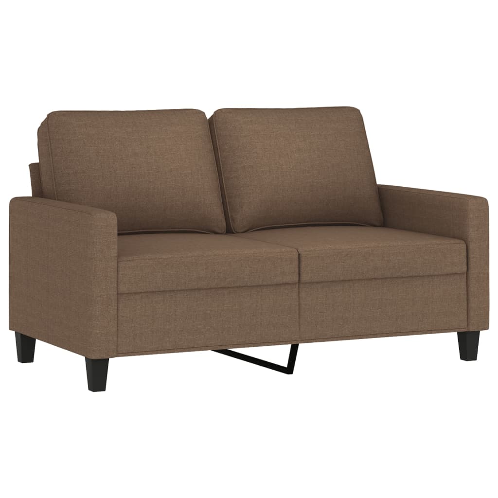 Tweezitsbank 120 cm stof bruin